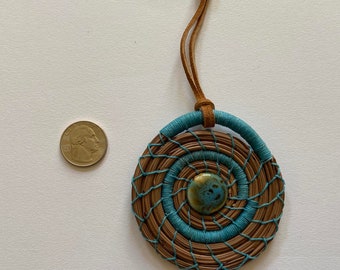 Turquoise Pine Needle Christmas Ornament -  Item  1226 by Susan Ashley