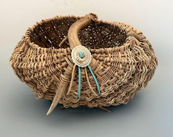 Handmade Antler Basket -Item 1368 by Susan Ashley-TxWeaver