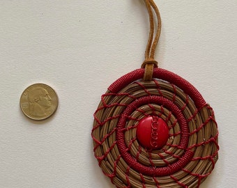 Red Pine Needle Christmas Ornament -  Item  1228 by Susan Ashley