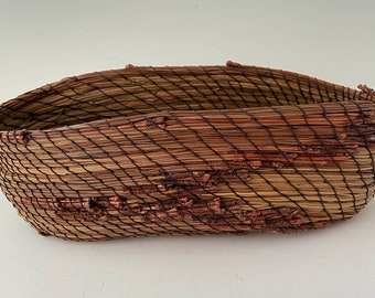 Oval Pine Needle Basket - Item 1274 by Susan Ashley