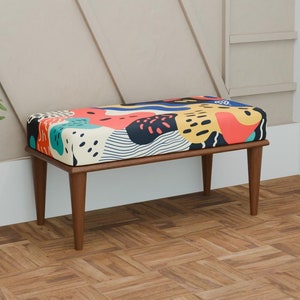 Multicolor bench, Home decoration, Front door bench, Office supply bench, Boho pouf, Strong bench, Make up bench, Ottoman yoga bench, 202