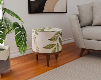 Stool for entry, Leaf pattern pouf, Shower stool, Footstool ottoman, Circular stool, Comfortable stool, Coffee table stool, Low stool