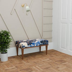 Leaf design bench, Decorative bench, Stylish ottoman bench, Versatile bench, Utility bench, Piano bench, Make up bench, Organizer bench, 323
