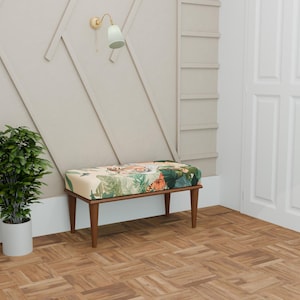 Animal print bench, Piano bench, Bench with cushion, Versatile bench, Stylish bench, Easy to care bench, Bedroom bench, Cozy bench, 264