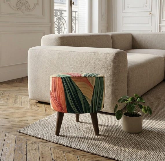 Sitzsack Hocker, Fußhocker Ottomane, Pastellfarben Hocker, Gepolsterter Hocker, Schminktisch Hocker, Gepolsterter Hocker, Gemütliche Sitzbank
