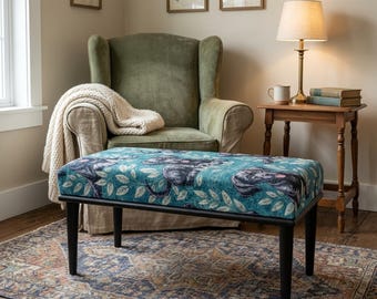Dog Ottoman Bench | Living Room Pouf | Animal Lover Bedroom