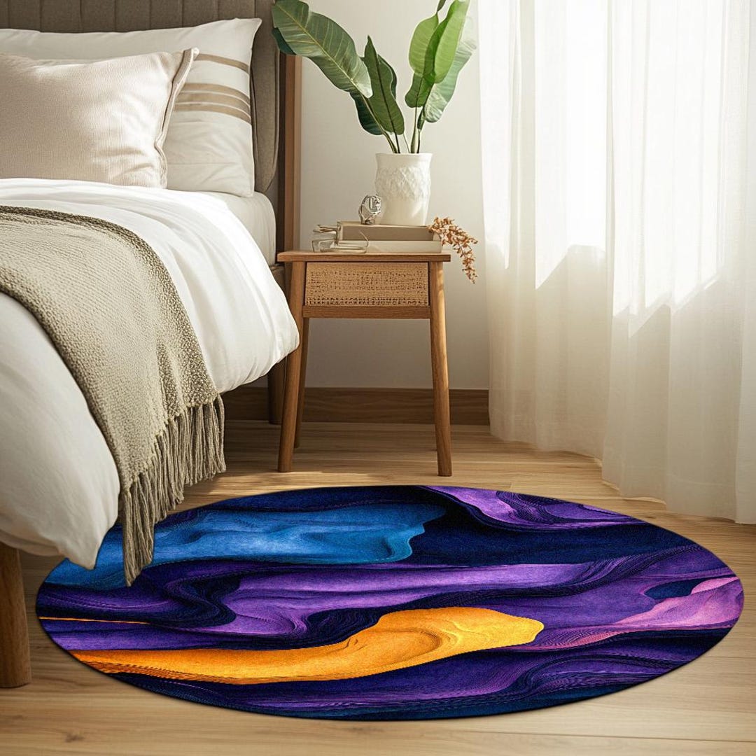 Purple Pattern Rug Soft Rug for Anyroom Durable Rug Nursery Rug