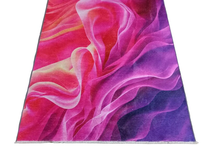 Abstract designer rug, Colorful modern print rug, Luxury area rugs, Soft touch rugs, Machine washable rugs, Non-slip backing rugs, 315