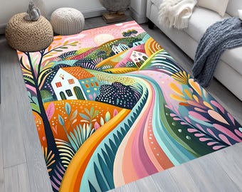 Decorative rug, Modern living room rug, Soft color rug, Everyday runner rug, Washable rug, Bed room rug, Non slip rug, Soft rug, 58
