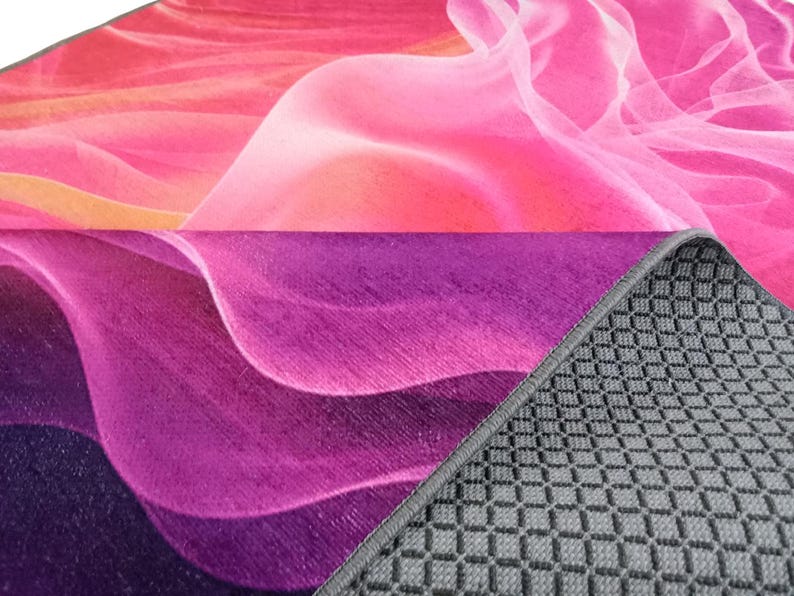 Abstract designer rug, Colorful modern print rug, Luxury area rugs, Soft touch rugs, Machine washable rugs, Non-slip backing rugs, 315