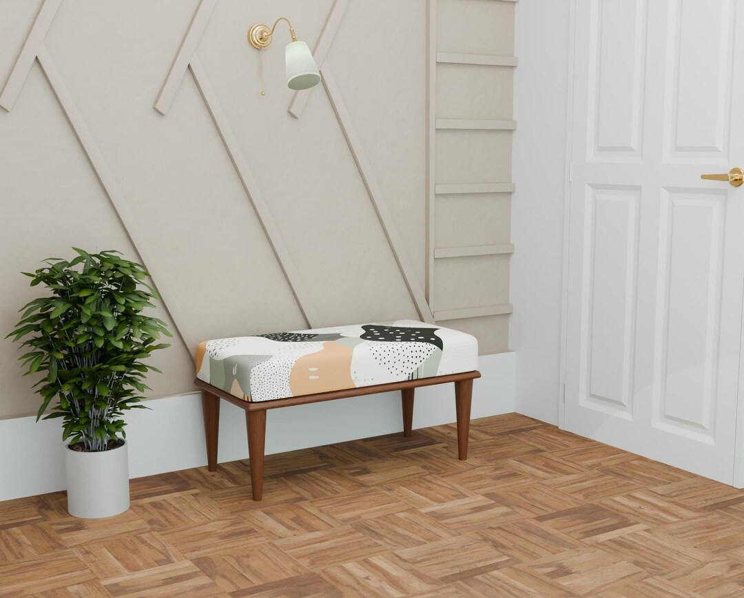 Light Color Bench, Minimalist Design Bench, Planter Bench, Long Ottoman ...