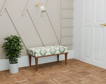 Banco otomano estilo boutique / Puf para los pies de la cama / Decoración de dormitorio boho
