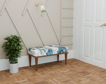Modern Minimalist Ottoman Bench | Vanity Foot Stool | Eclectic Home Decor
