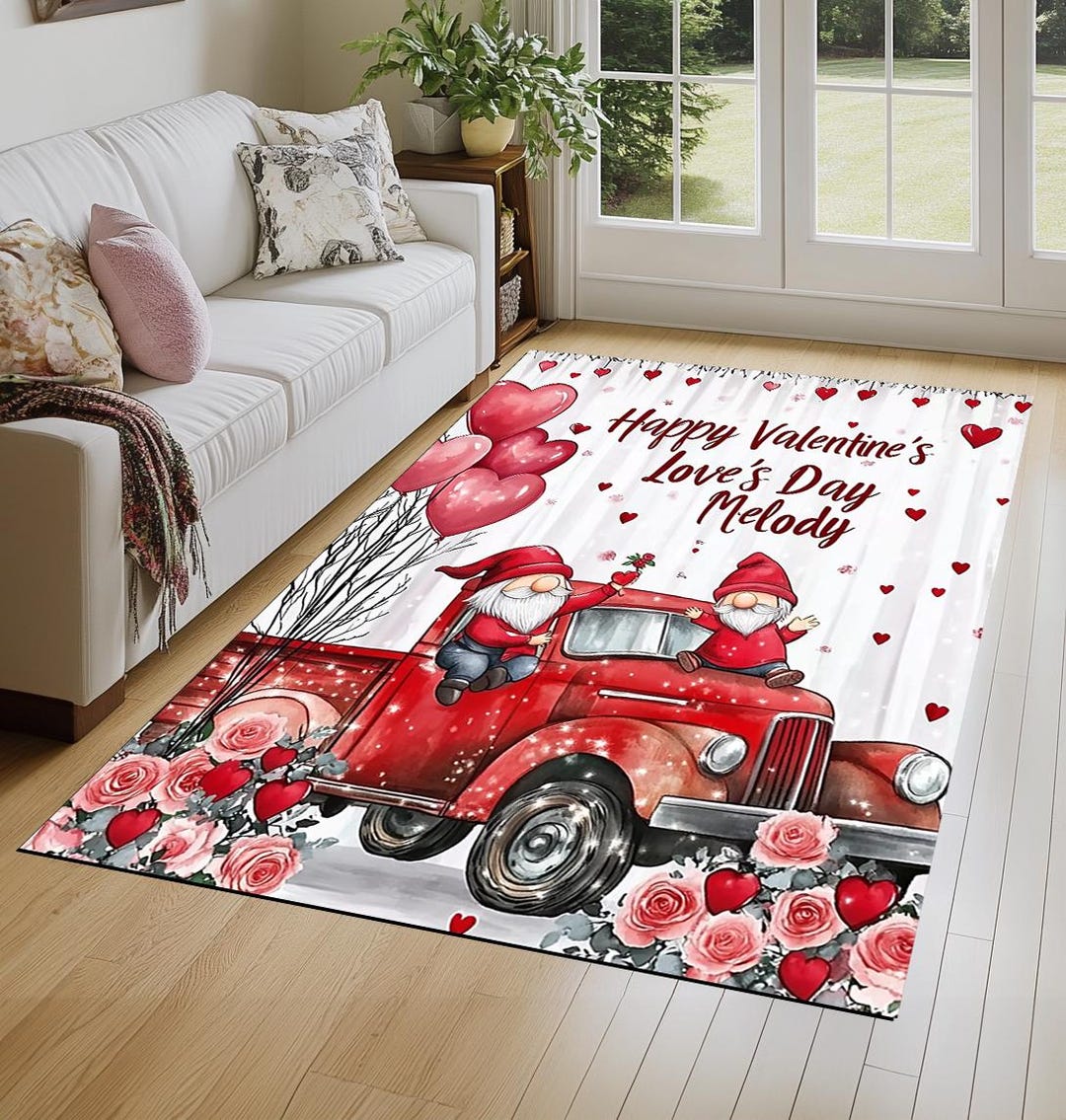 Rugs for Valentines Day, Heart Pattern Rugs, Love Design Rugs, Easy to ...