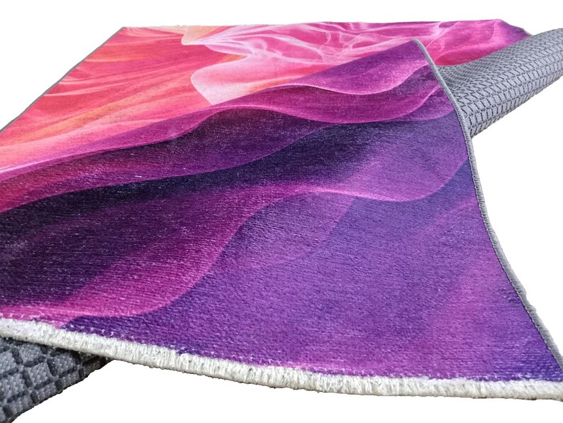 Abstract designer rug, Colorful modern print rug, Luxury area rugs, Soft touch rugs, Machine washable rugs, Non-slip backing rugs, 315