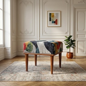 Piano Bench: Stylish Upholstered Seat - Easy Care, Durable Wood 73
