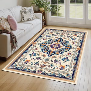 Ethnic print rug, Living room rug, Washable area rug, Hallway runner rug, Non-skid rug, Modern home decoration rug, Soft rug, Cool rug, 17