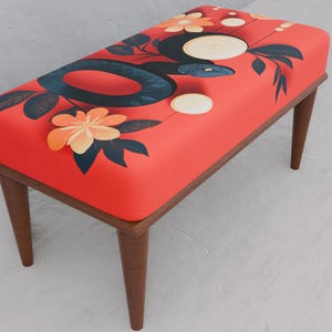 Decorative bench, 3D design bench, Modern colorful bench, Ottoman wooden bench, Luxury bedroom bench, Comfortable bench, Utility bench, 188