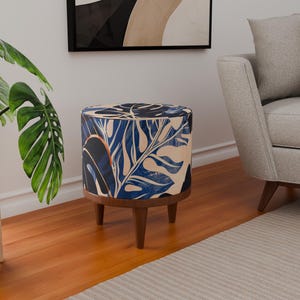 Ottoman for bedroom, Dressing table stool, Foot rest stool, Barrel stool, Leaf pattern stool, Desk stool, Tripod pouf stool, Comfy stool