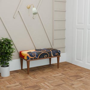 Elegant bench, Colorful upholstered bench, Modern bench, Piano bench, Wooden bench, Versatile bench, Makeup bench, Comfortable bench, 307