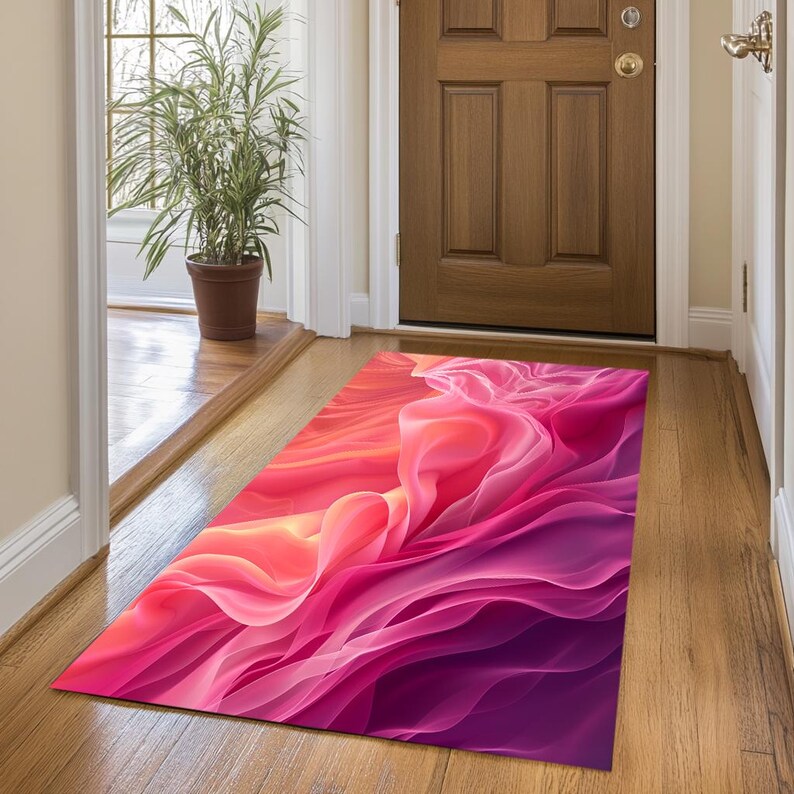 Abstract designer rug, Colorful modern print rug, Luxury area rugs, Soft touch rugs, Machine washable rugs, Non-slip backing rugs, 315