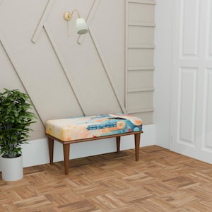 Custom made bench, Upholstered bench, Entryway bench, Modern bench, Wooden ottoman bench, Luxury bedroom bench, Comfortable bench, 272
