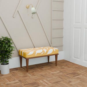 Decorative bench, Custom made bench, Ottoman organizer bench, Bench with colorful cushion, Comfortable bench, Easy to care bench, 263