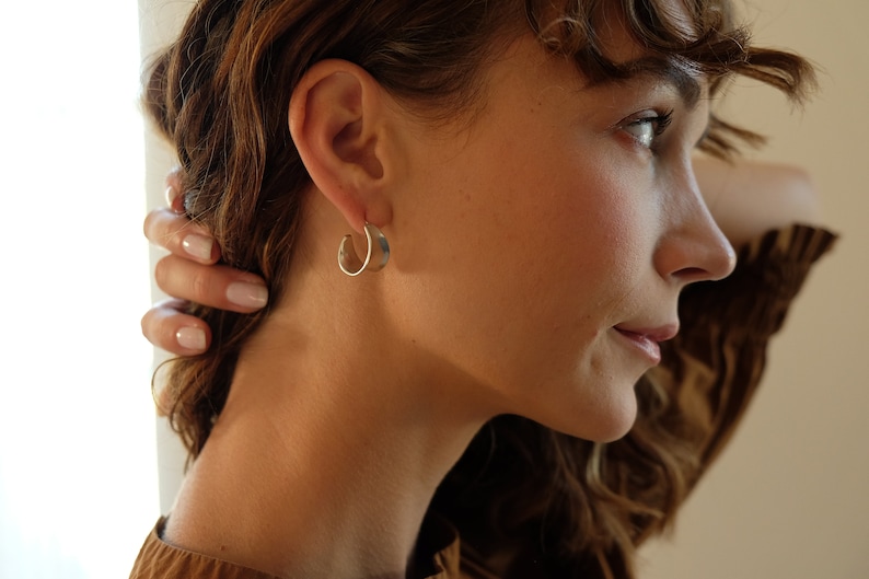 Favor Hoops Convex chubby earring hoops afbeelding 2