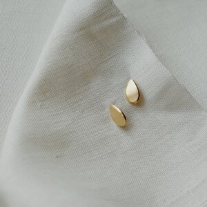 Droplet Studs in Gold or Sterling Silver image 2