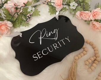 Here comes the bride sign, Ring bearer sign, Flower girl sign, Wedding sign, Aisle sign, modern wedding decor, acrylic wedding sign