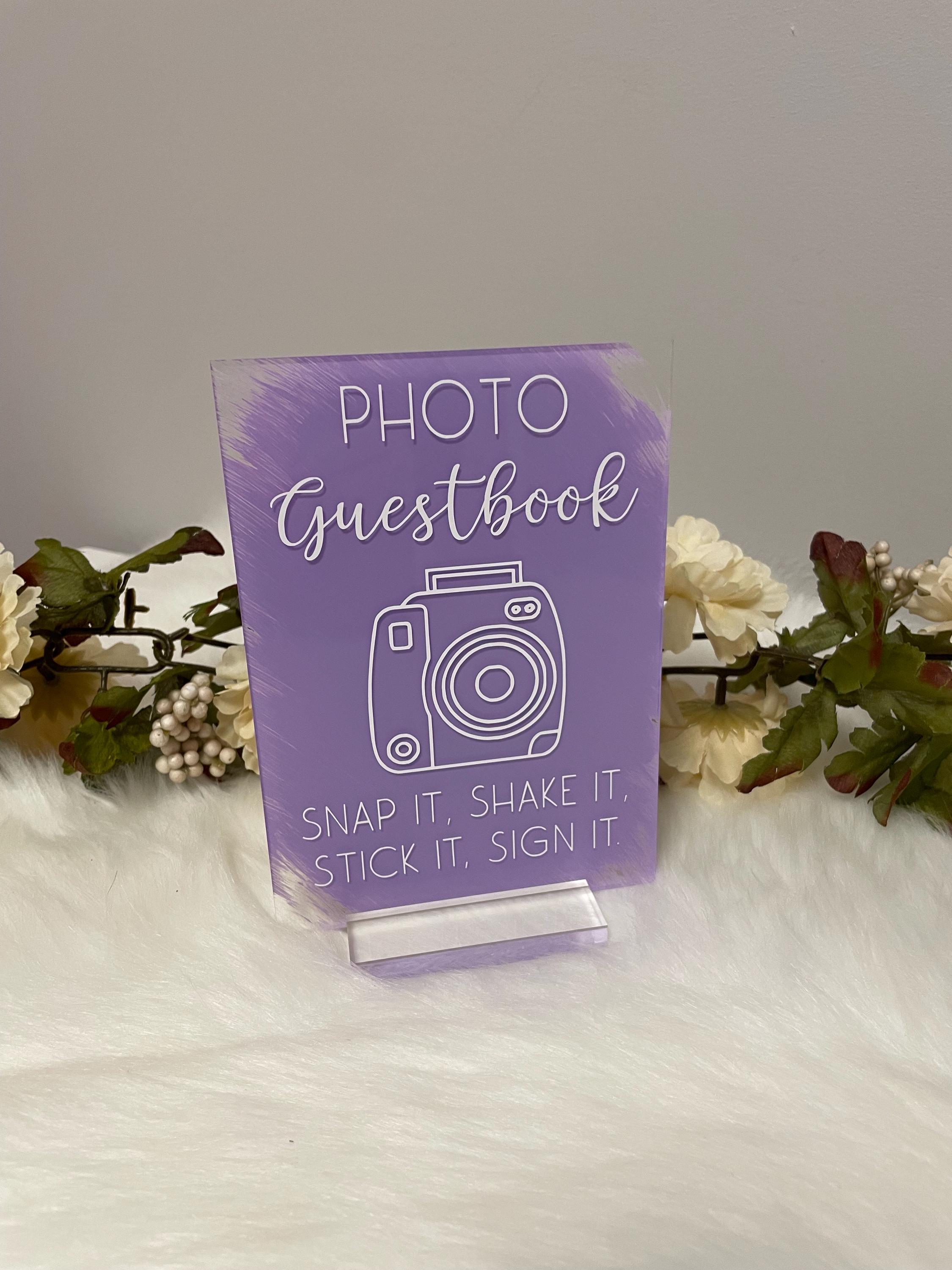 Acrylic Photo Guestbook Sign, Photo Guestbook Sign, Wedding Guestbook ...
