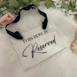 This row is reserved sign | this seat is reserved sign for wedding | reserved row sign | reserved sign | reserved seat signs for wedding