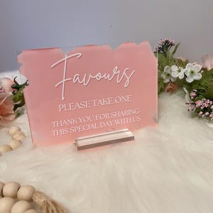 Panneau acrylique pour cadeaux, veuillez en prendre un, cadeaux de mariage, merci d'avoir célébré avec nous, panneau de table de desserts, panneau prenez une friandise, cadeaux