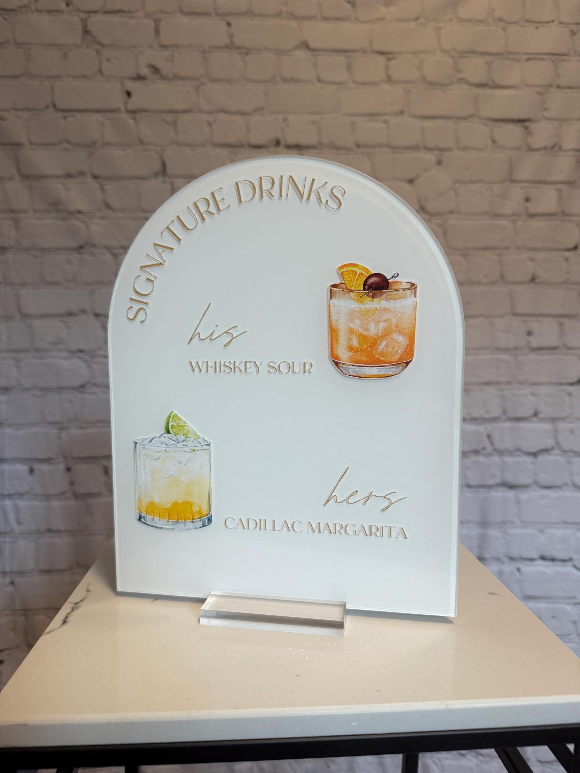 Signature drinks sign | signature drink menu | his and hers drinks sign | wedding cocktails sign | wedding drink menu | wedding bar sign