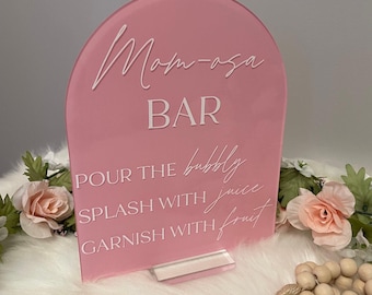 Mimosa bar sign bridal shower, baby shower mimosa bar, mom-osa bar sign, bubbly bar sign, mimosa sign, mimosa menu, mimosa bar bridal shower