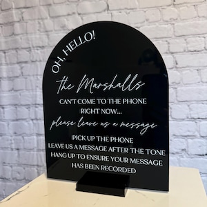 Audio guestbook sign | leave a message after the tone | telephone guest book sign | wedding guestbook sign | wedding audio book | phone sign