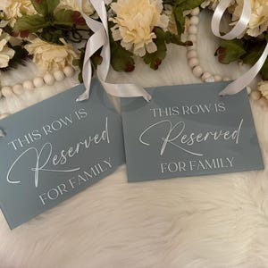 This row is reserved sign | this seat is reserved sign for wedding | reserved row sign | reserved sign | reserved seat signs for wedding