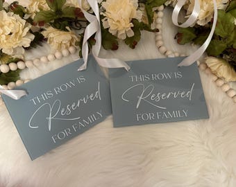 This row is reserved sign | this seat is reserved sign for wedding | reserved row sign | reserved sign | reserved seat signs for wedding