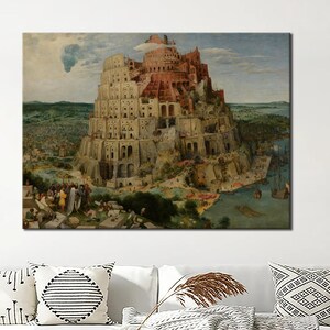 The Tower of Babel Canvas Art - The Tower of Babel Wall Art - The Tower of Babel Wall Decor - Artwork Canvas Print - Gift Art
