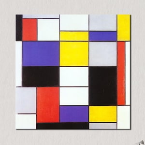 Piet Mondrian Composition A Canvas Art - Piet Mondrian Wall Art - Composition A Home Decor - Piet Mondrian Canvas Print - Gift Art