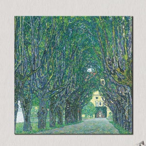 Avenue to Schloss Kammer Canvas Art - Gustav Klimt Wall Art - Gustav Klimt Roosters Home Decor - Artwork Canvas Print - Gift Art