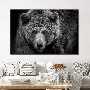 Grizzly Bear Canvas Art - Grizzly Bear Wall Decor - Wild Bear Wall Art - Grizzly Bear - Animals Canvas Print - Gift Art