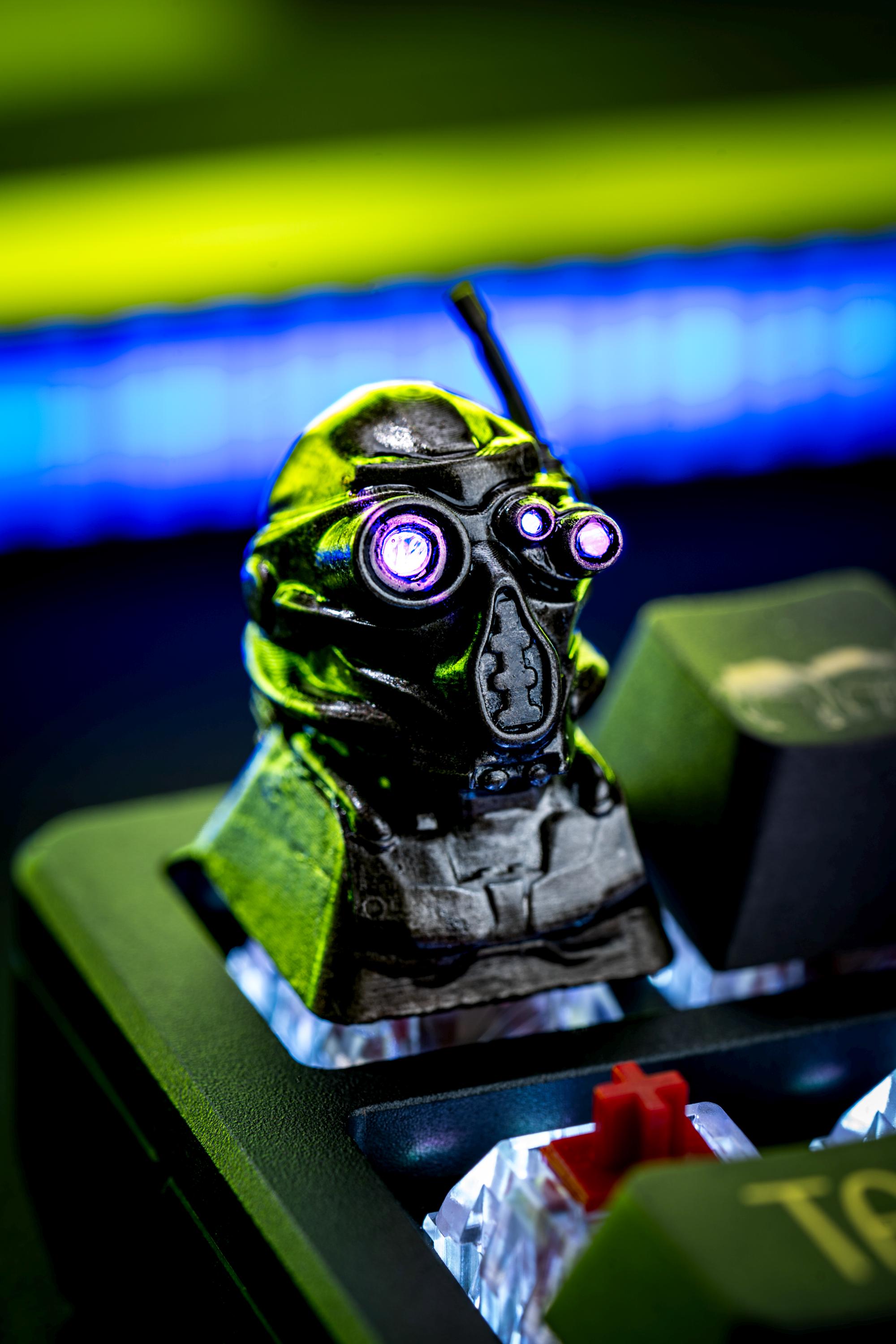 Key Cap Ghost Rider Ghost Sniper Keycap,esckeycap,starcraft 2 Keycap,glowing Eyes 3D ...