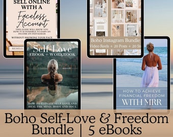 PLR/MRR Boho Self-Love and Financial Freedom Digital Marketing Bundle