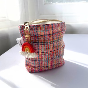 Small Essential Oil Bag | Textured Rainbow | Oils Storage | Essential Oil Pouch | Essential Oil Travel | Australian Handmade