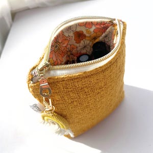 Small Essential Oil Bag | Textured Mustard | Oils Storage | Essential Oil Pouch | Essential Oil Travel | Australian Handmade