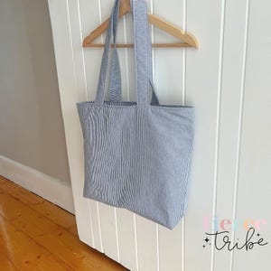Zippered Red White Blue Tote Bag | Padded Handles + Exterior | Interior Zip Pocket Plus Three Open Interior Pockets