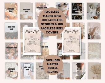 PLR/MRR Faceless Marketing 100 Instagram Reel Covers & 100 Instagram Stories