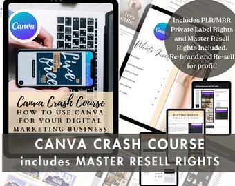 PLR/MRR Canva Crash Course eBook | Master Resell Rights