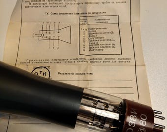 5LO38I / 5ЛО38И Oscilloscope CRT Tube new. NOS(tested ok)1 pcs